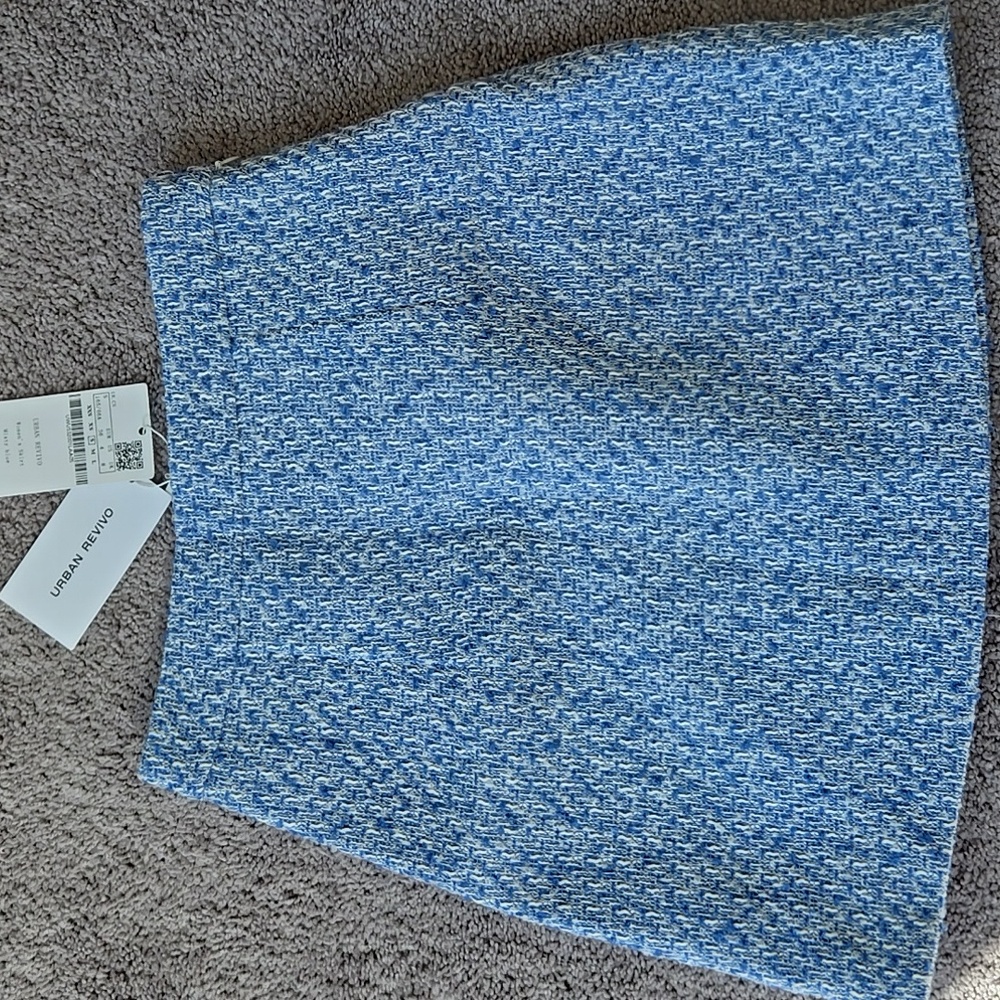 NWT tweed skirt blue sz XS